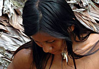 Indigenous Woman and Monkey